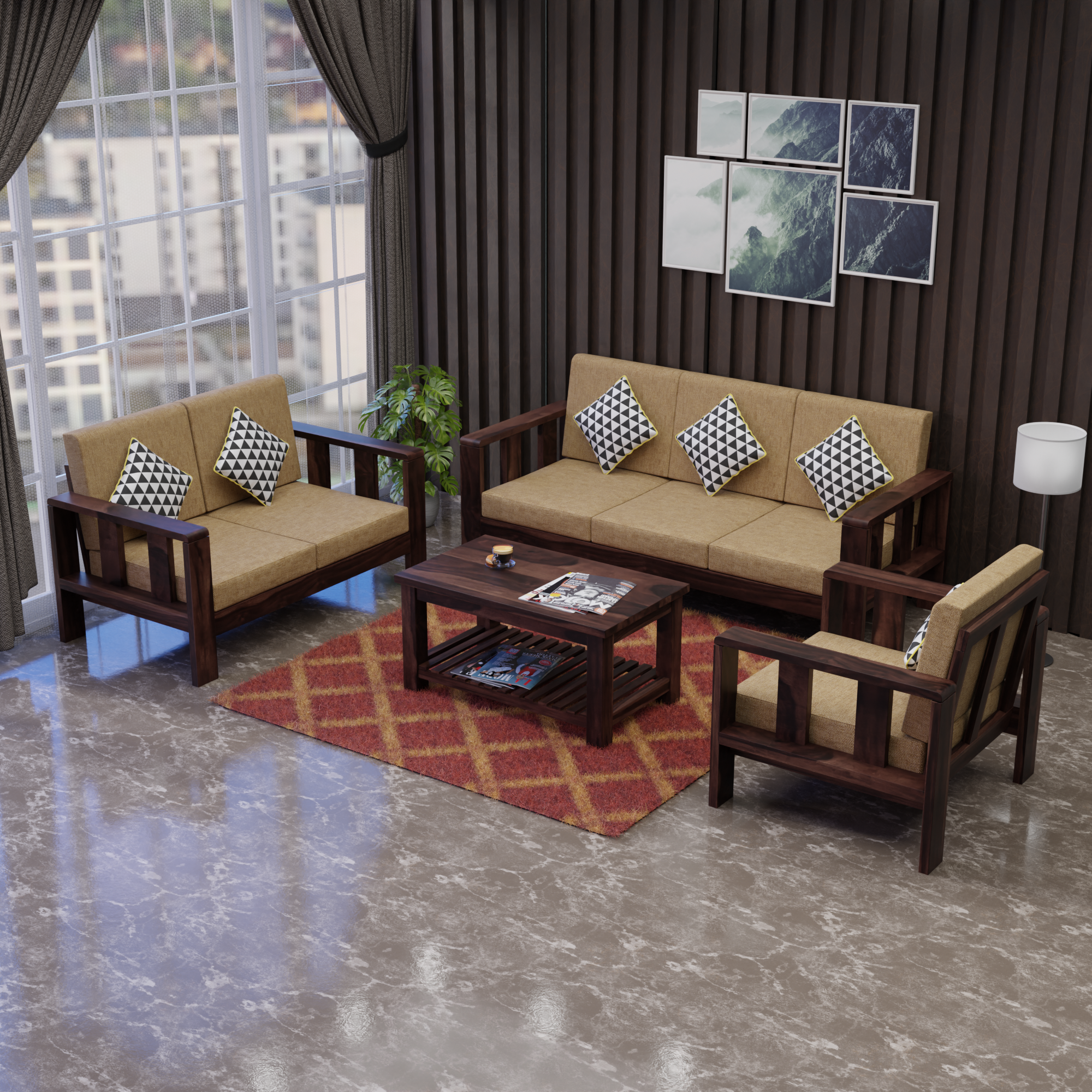 6 seater sofa set