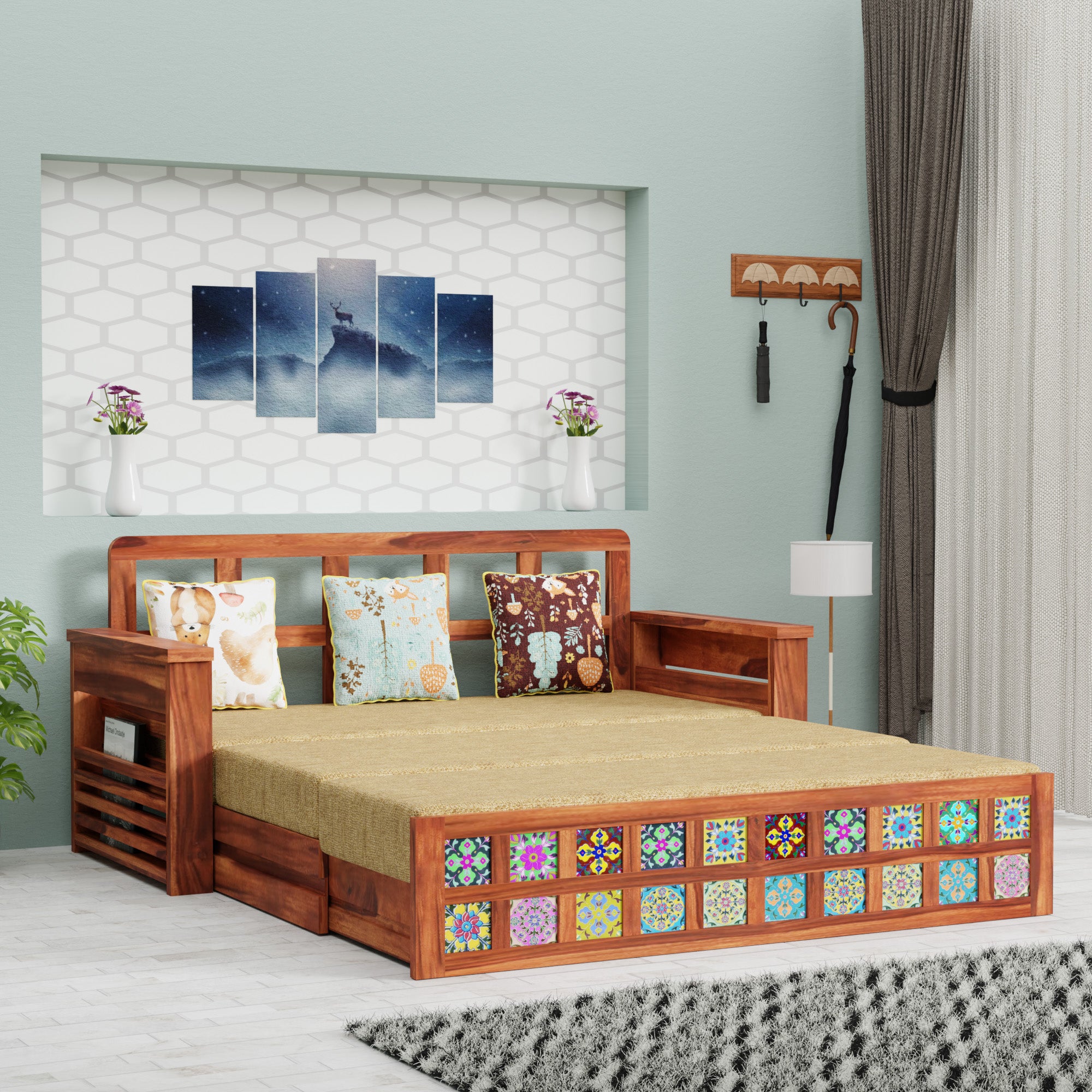 Workit Stone Tile Sofa Cum Bed