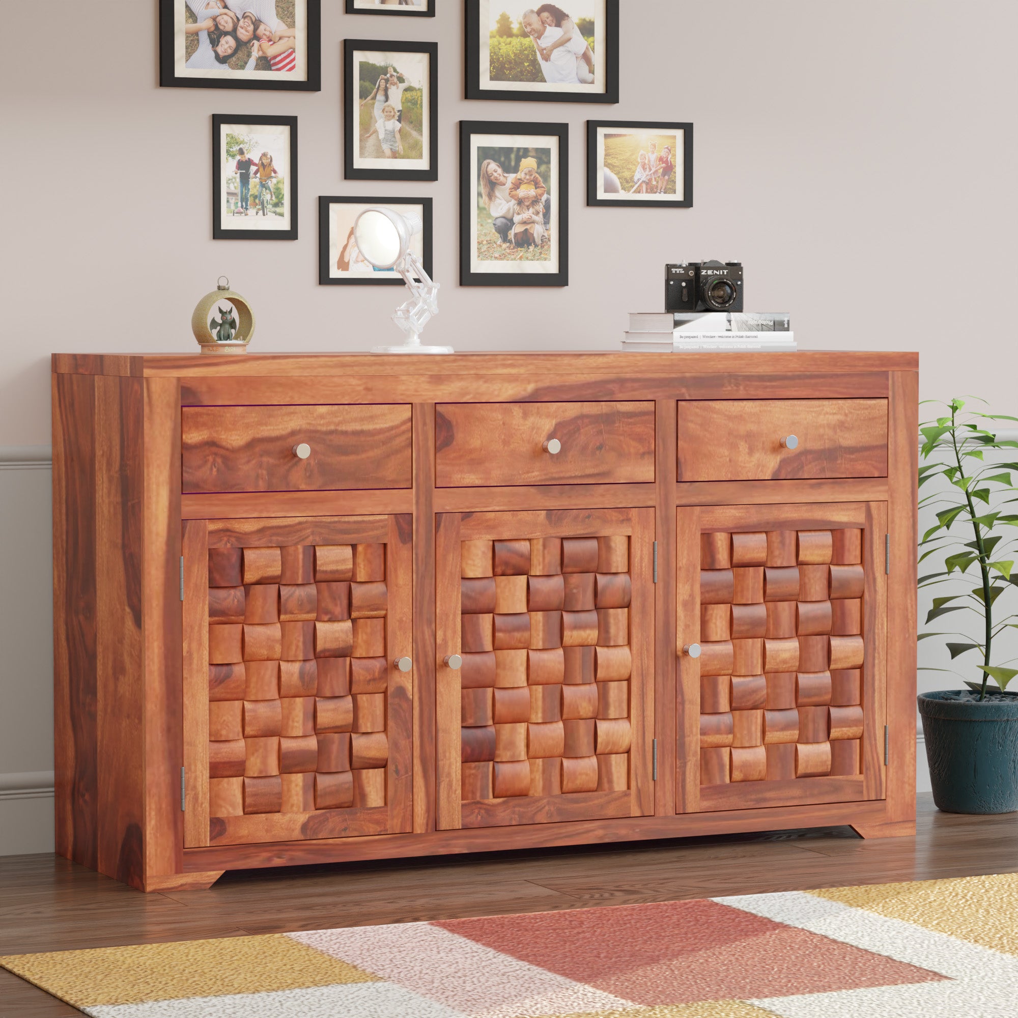 Deskura Niwar cabinet - Natural Finish
