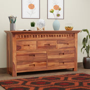 Luxora Kuber Seven Drawer Cabinet – Natural Finish