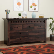 Optima Kuber Seven Drawer Cabinet – Walnut Finish