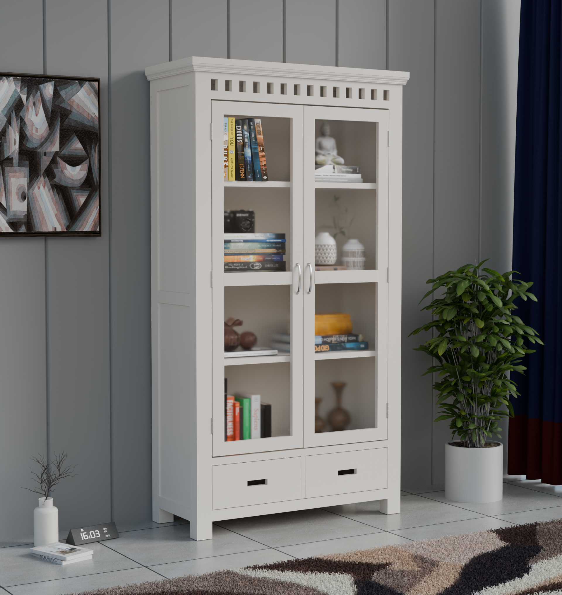 Furnira Wooden Almirah Cabinet