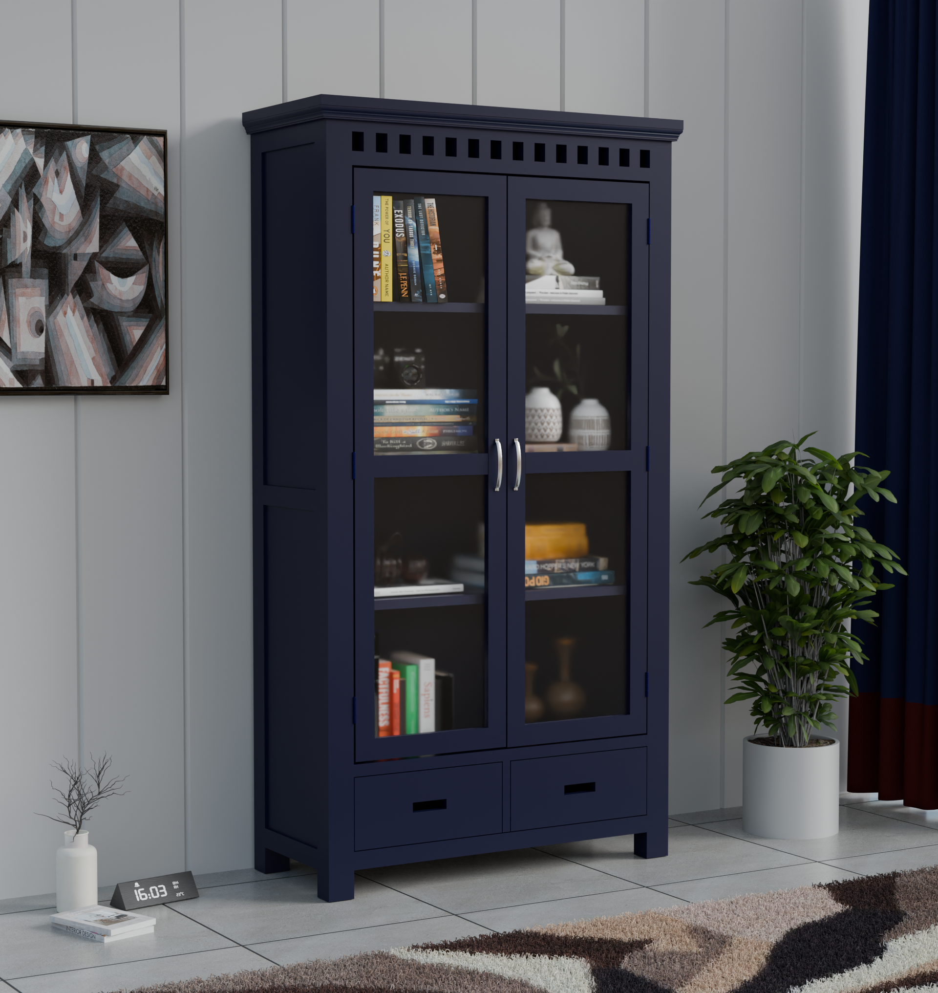 Furnira Wooden Almirah Cabinet