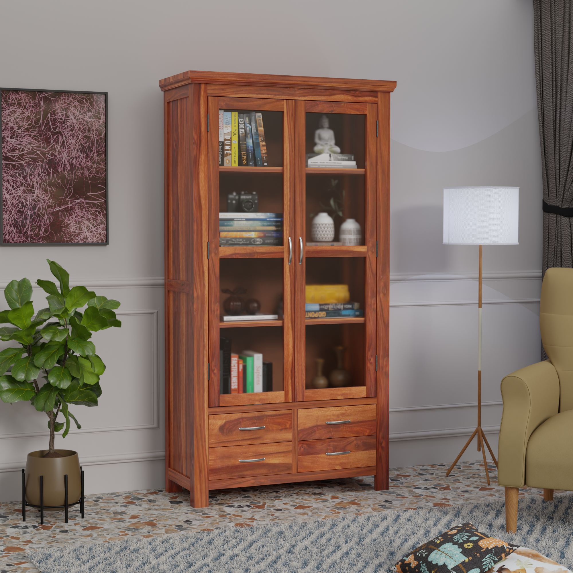 Flexyra Wooden Almirah Cabinet