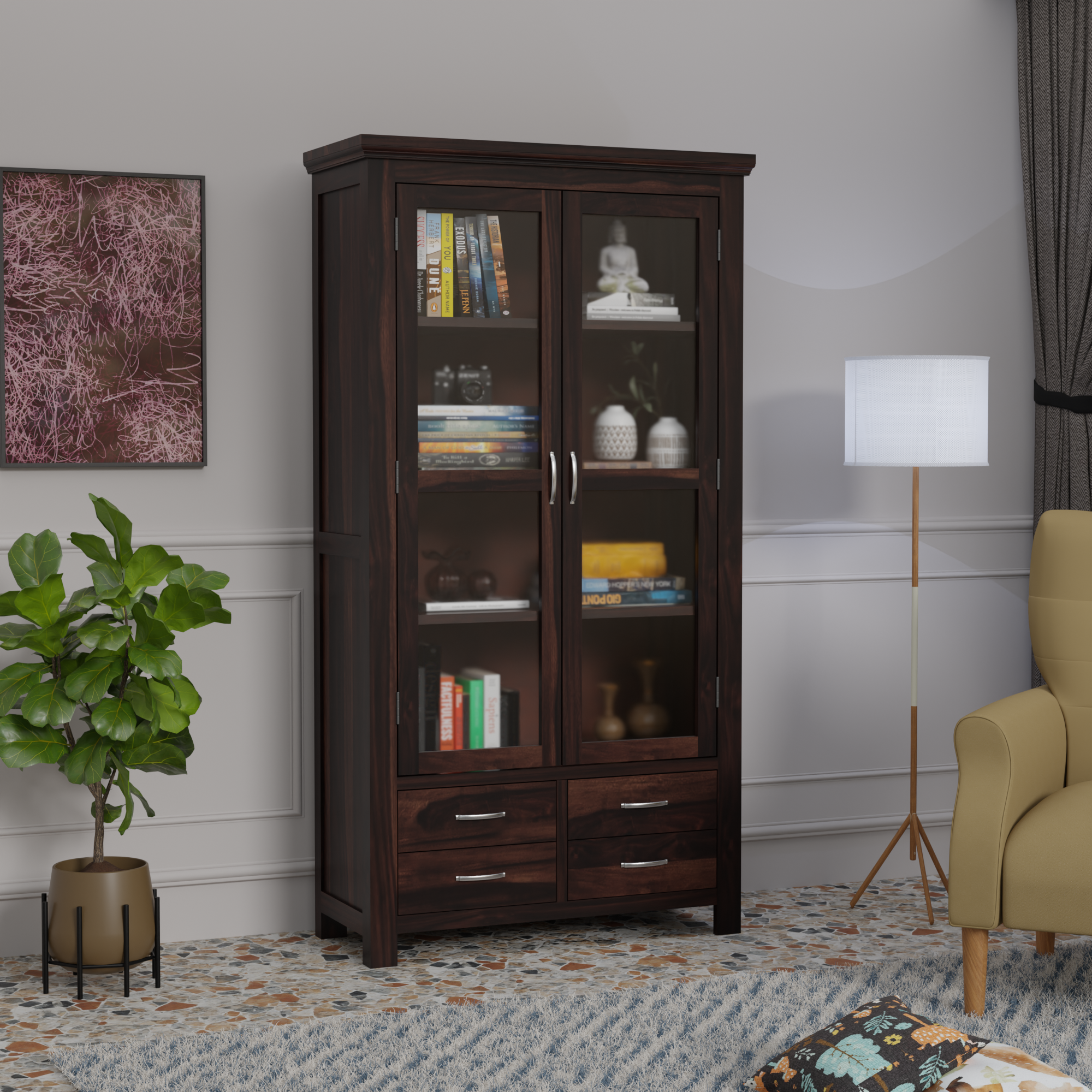 Flexyra Wooden Almirah Cabinet