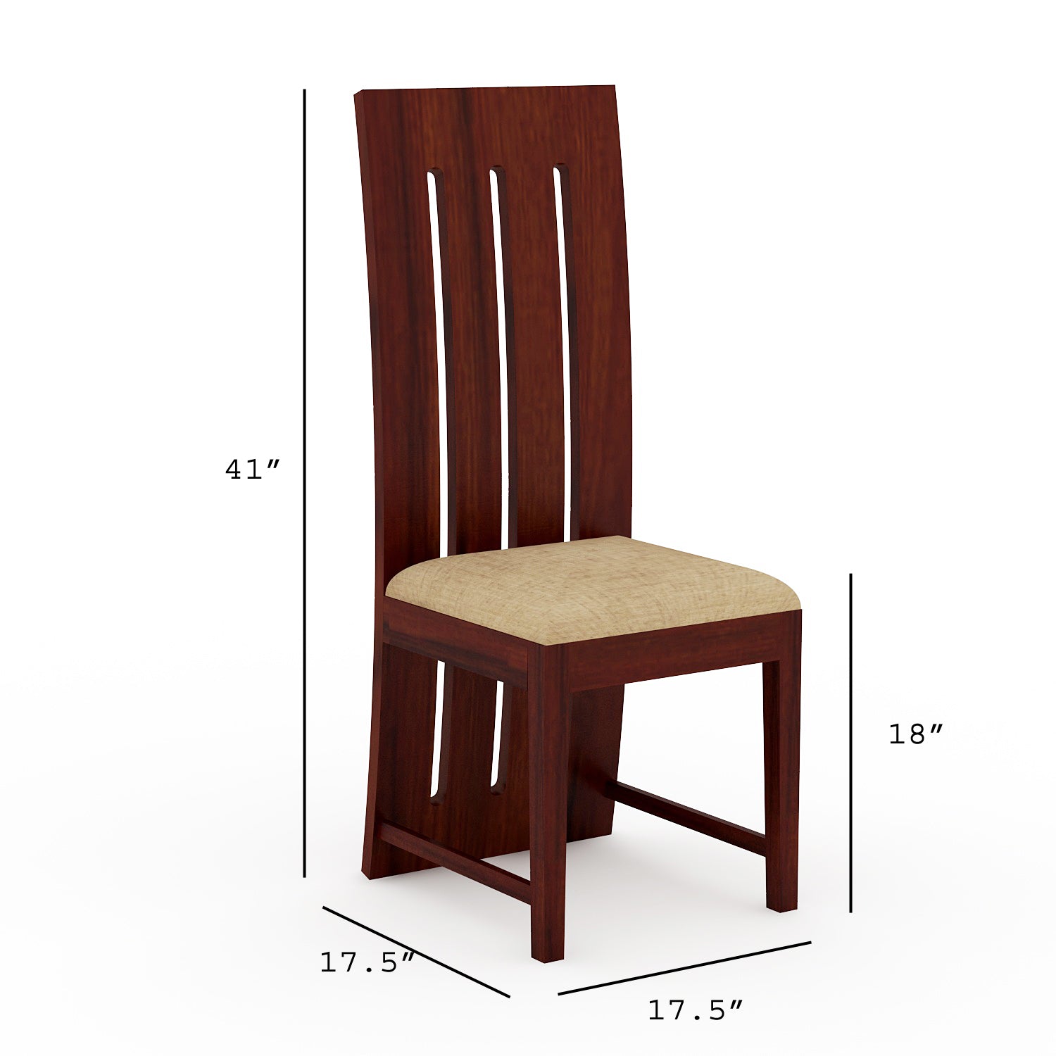 Furnir 6 Seater Dining Table Set | Mahogany Finish