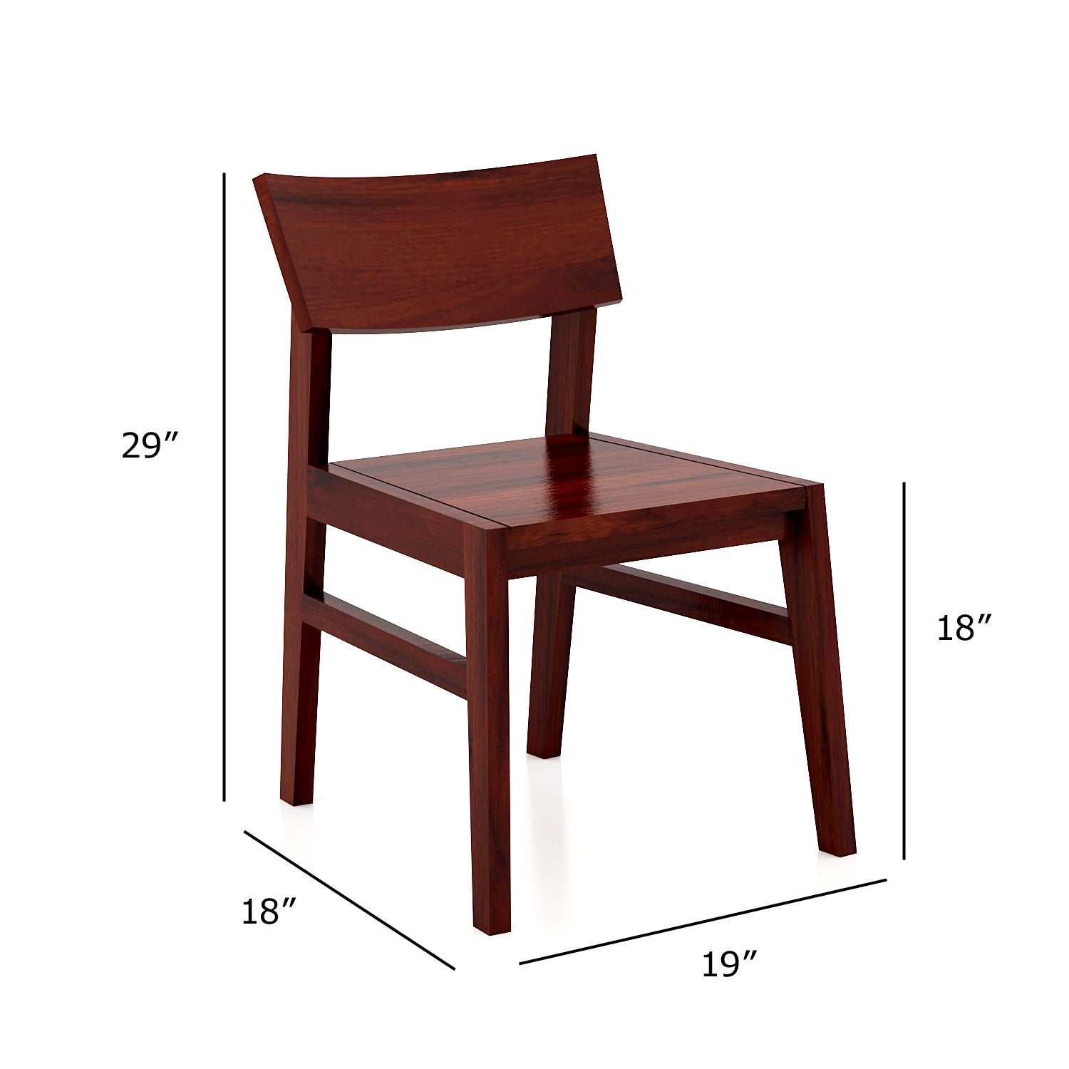Workia 4-Seater Dining Table Set | Mahogany Finish