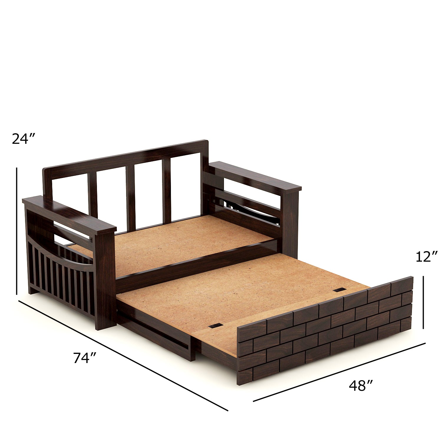 Furnix 2 Seater Sofa Cum Bed