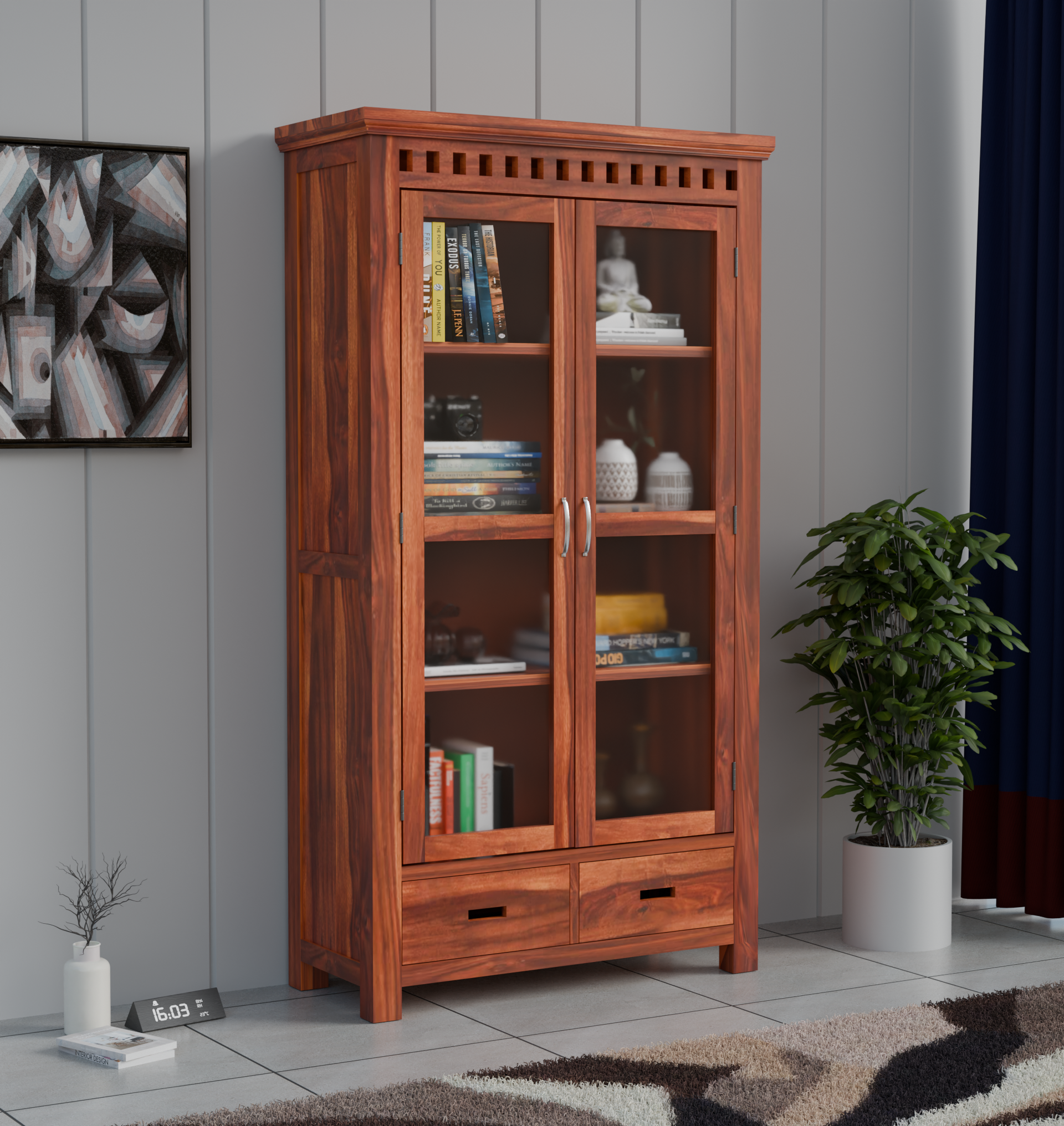 Furnira Wooden Almirah Cabinet