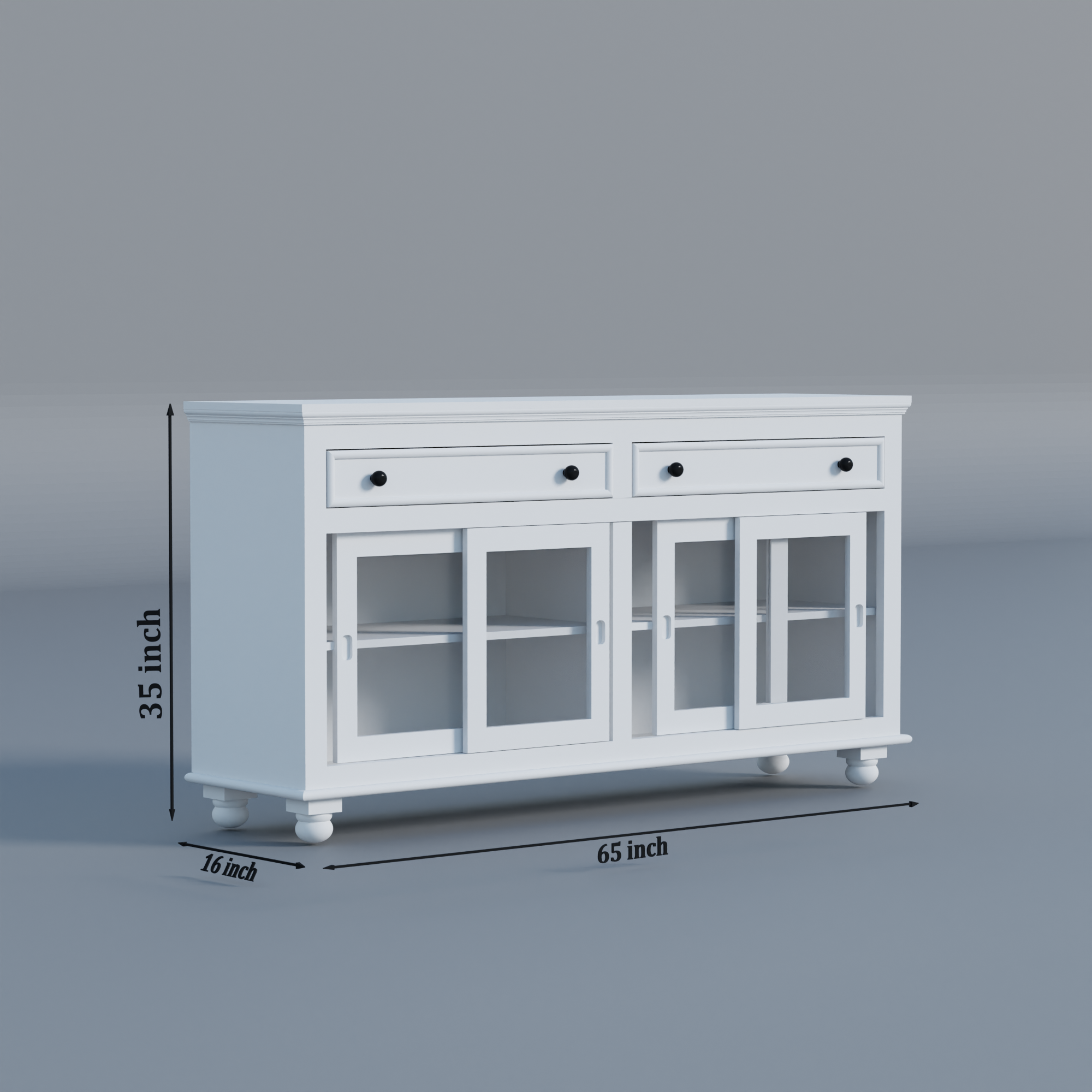 Furnis Kitchen Cabinet - White