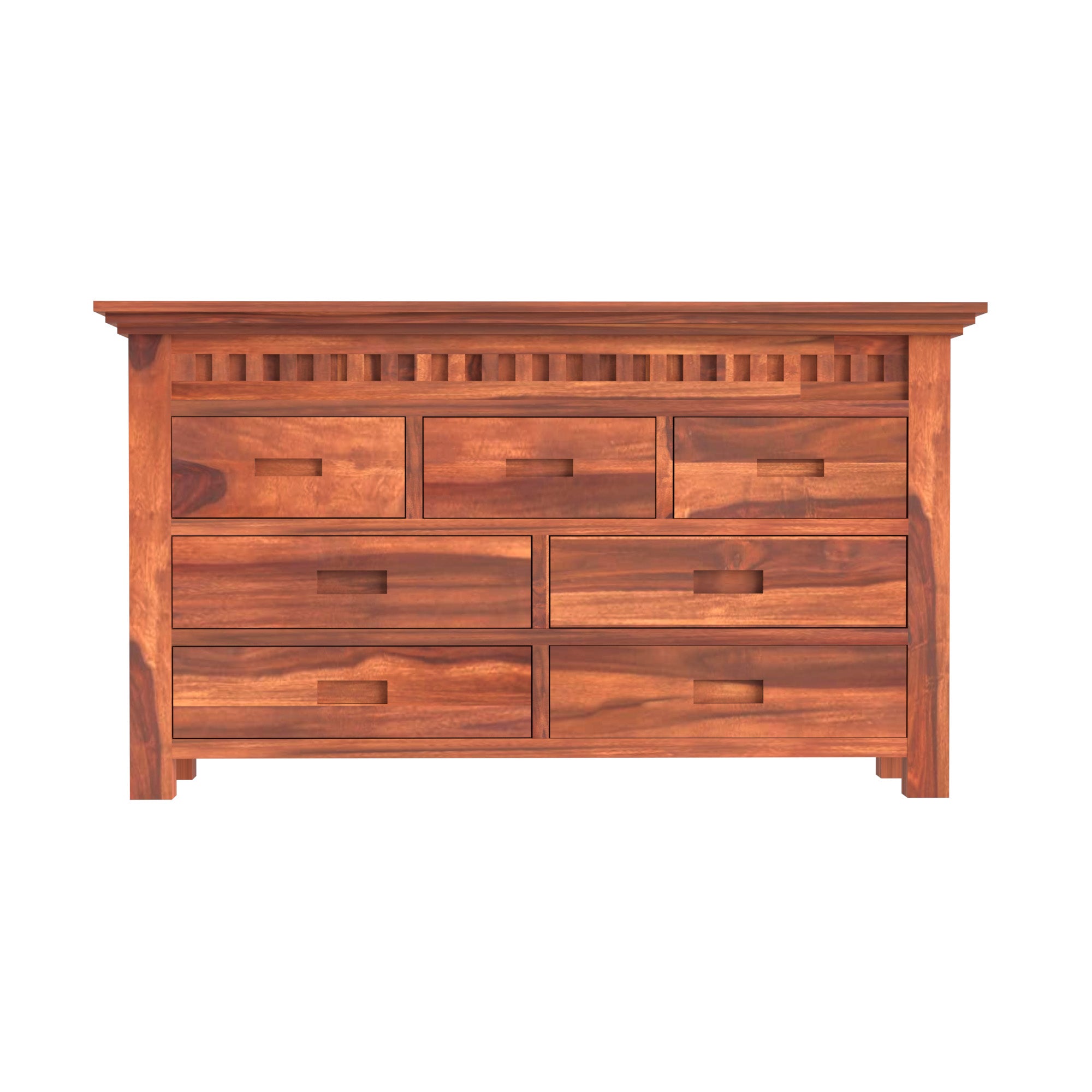 Luxora Kuber Seven Drawer Cabinet – Natural Finish