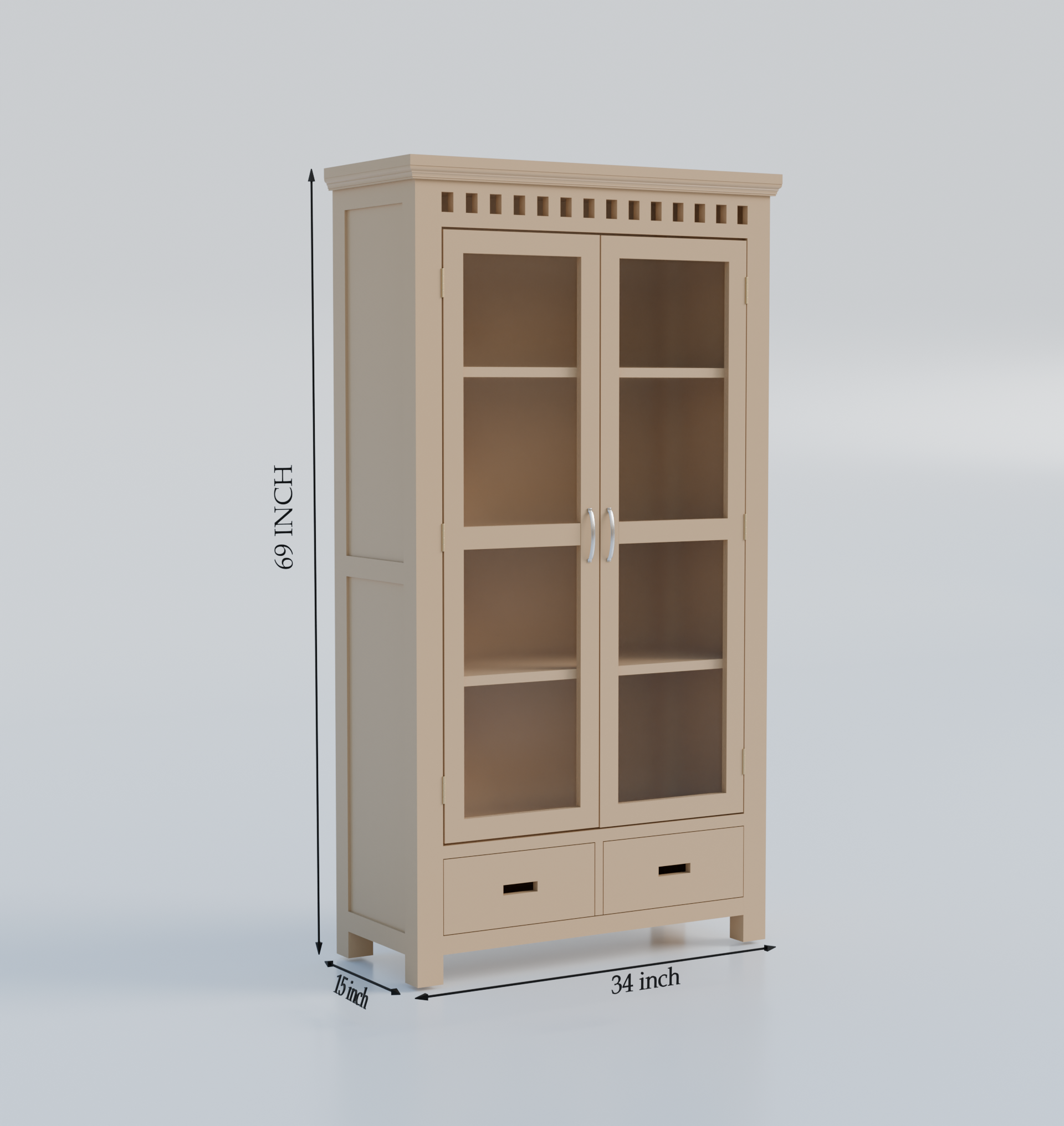 Furnira Wooden Almirah Cabinet