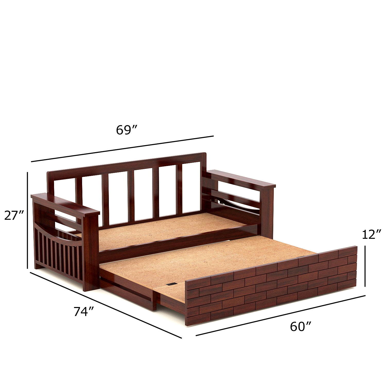 Deskir 3 Seater Sofa Cum Bed