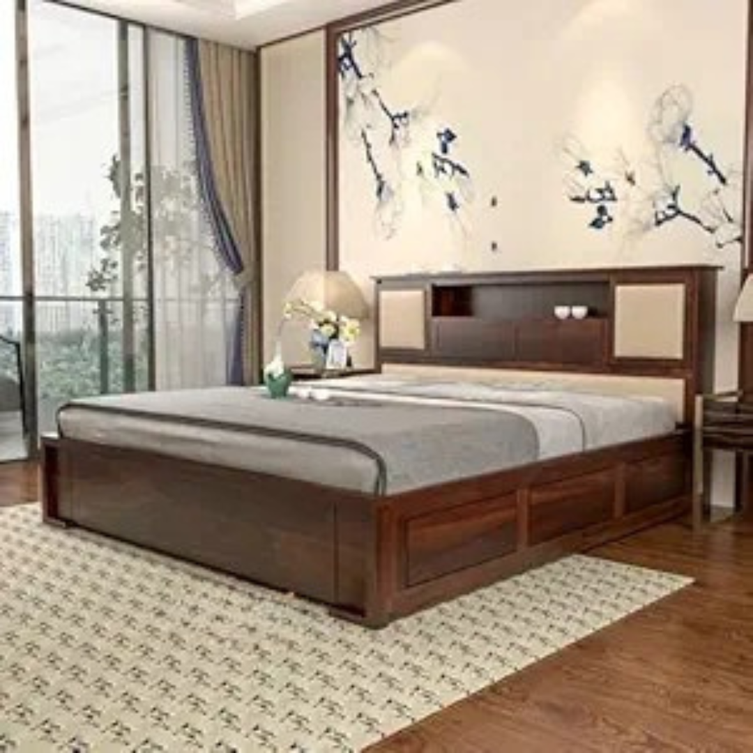 Furnexo King Size Bed with Storage