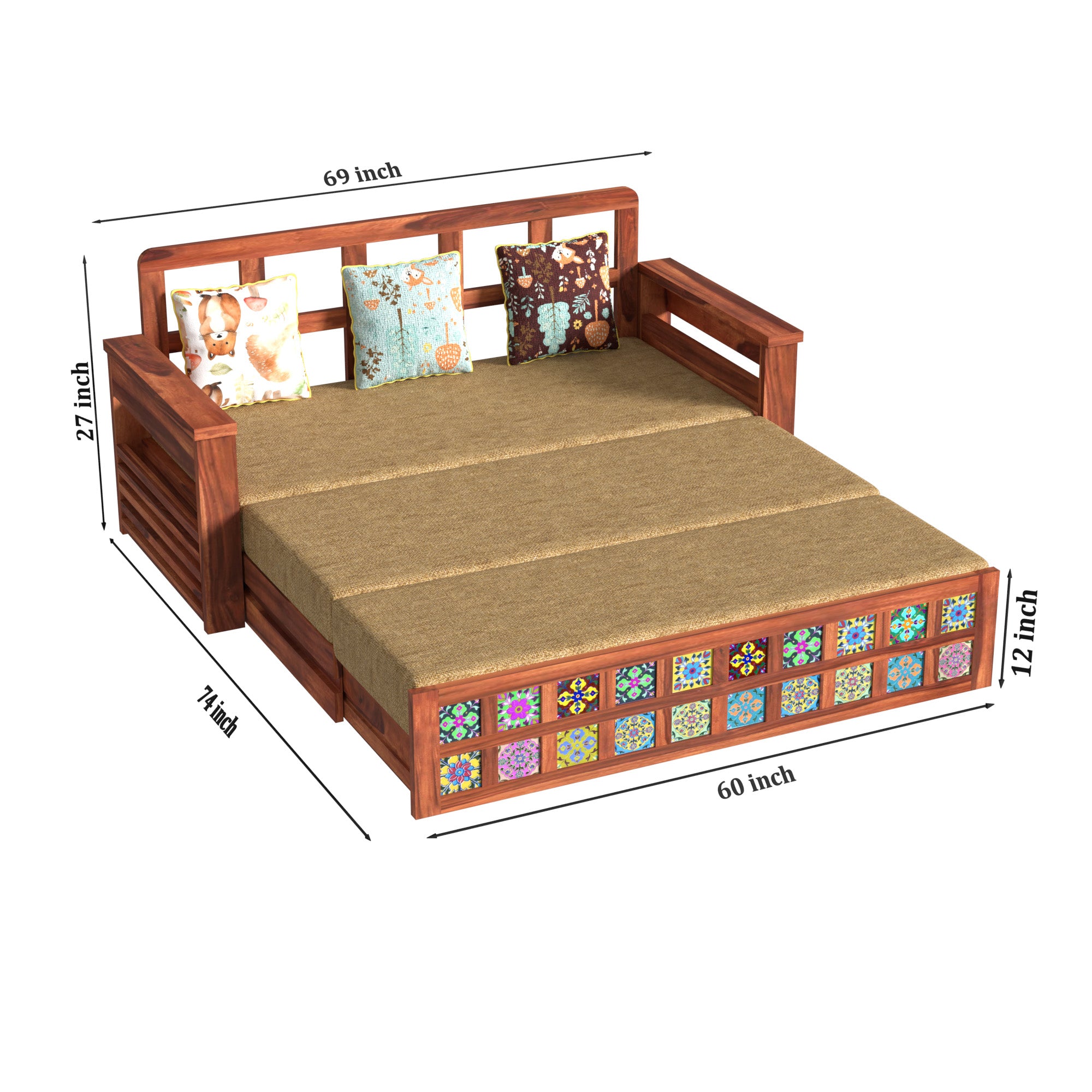 Workit Stone Tile Sofa Cum Bed
