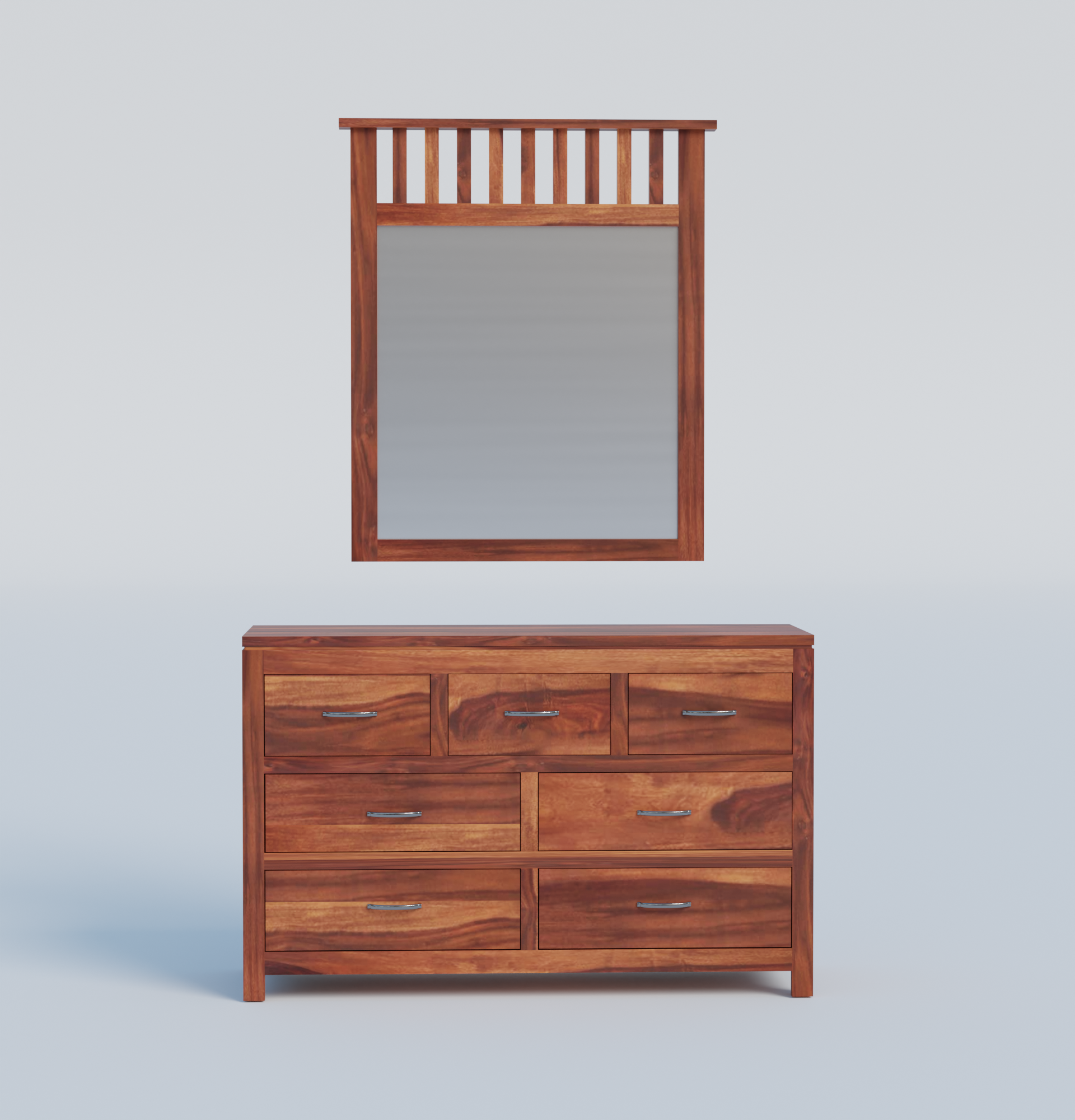 Workora 7 Drawer Dresser with Mirror