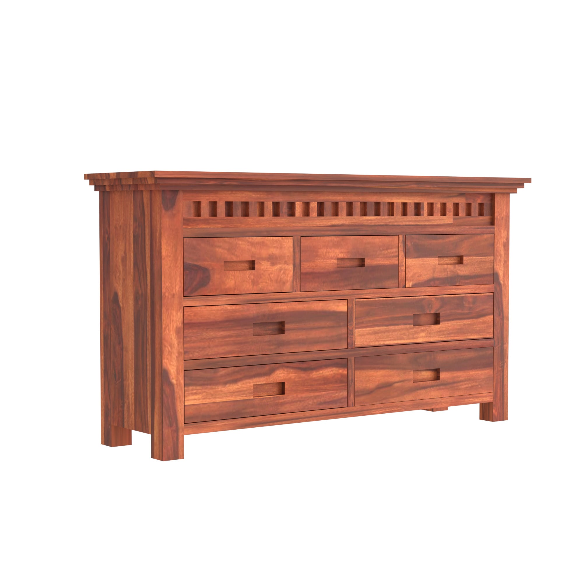 Luxora Kuber Seven Drawer Cabinet – Natural Finish