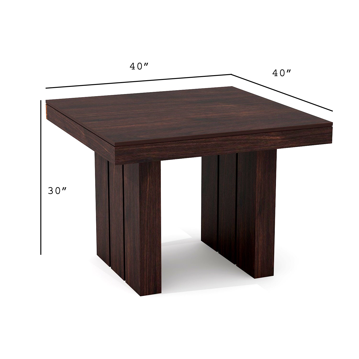 Ergor 4 Seater Dining Table Set | Walnut Finish