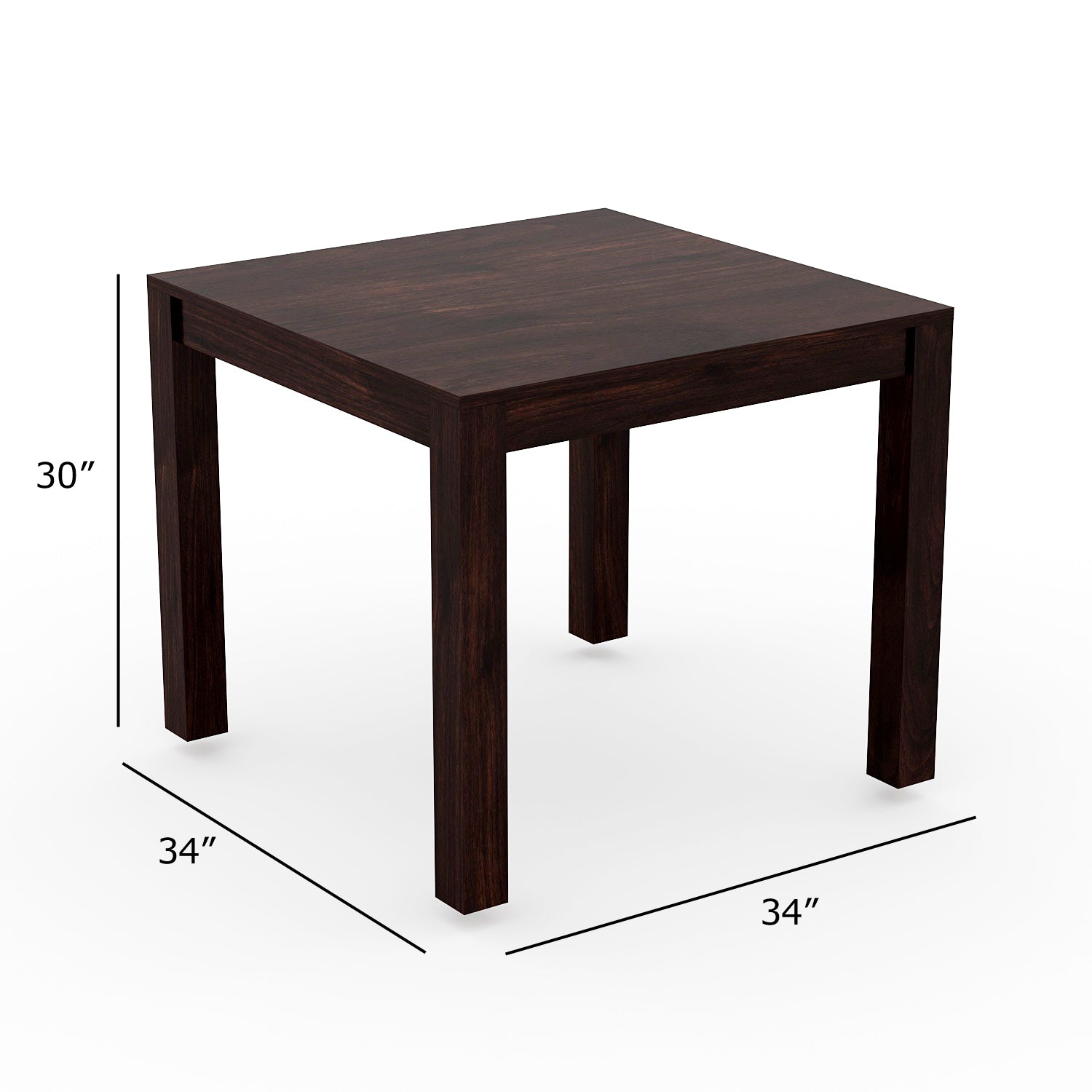 Flexor 4 Seater  Dining Table Set | Walnut Finish