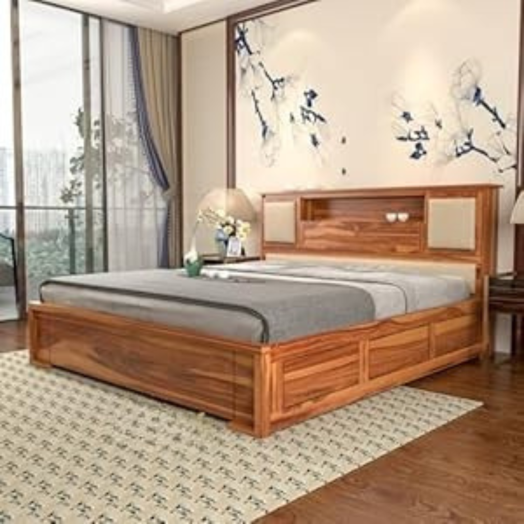 Furnexo King Size Bed with Storage