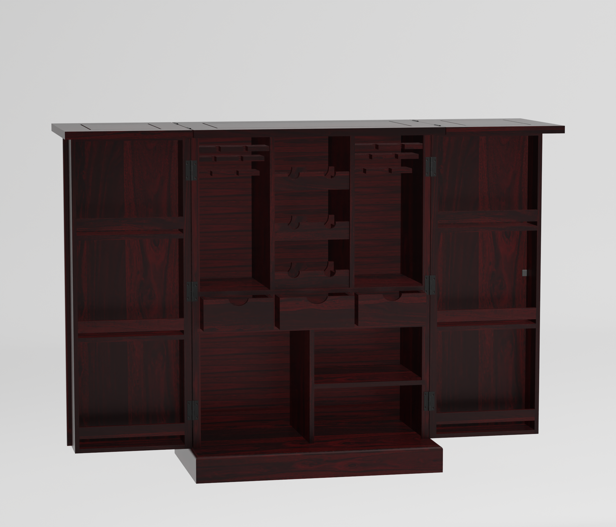 Ergux Bar cabinet | Mahogany Finish