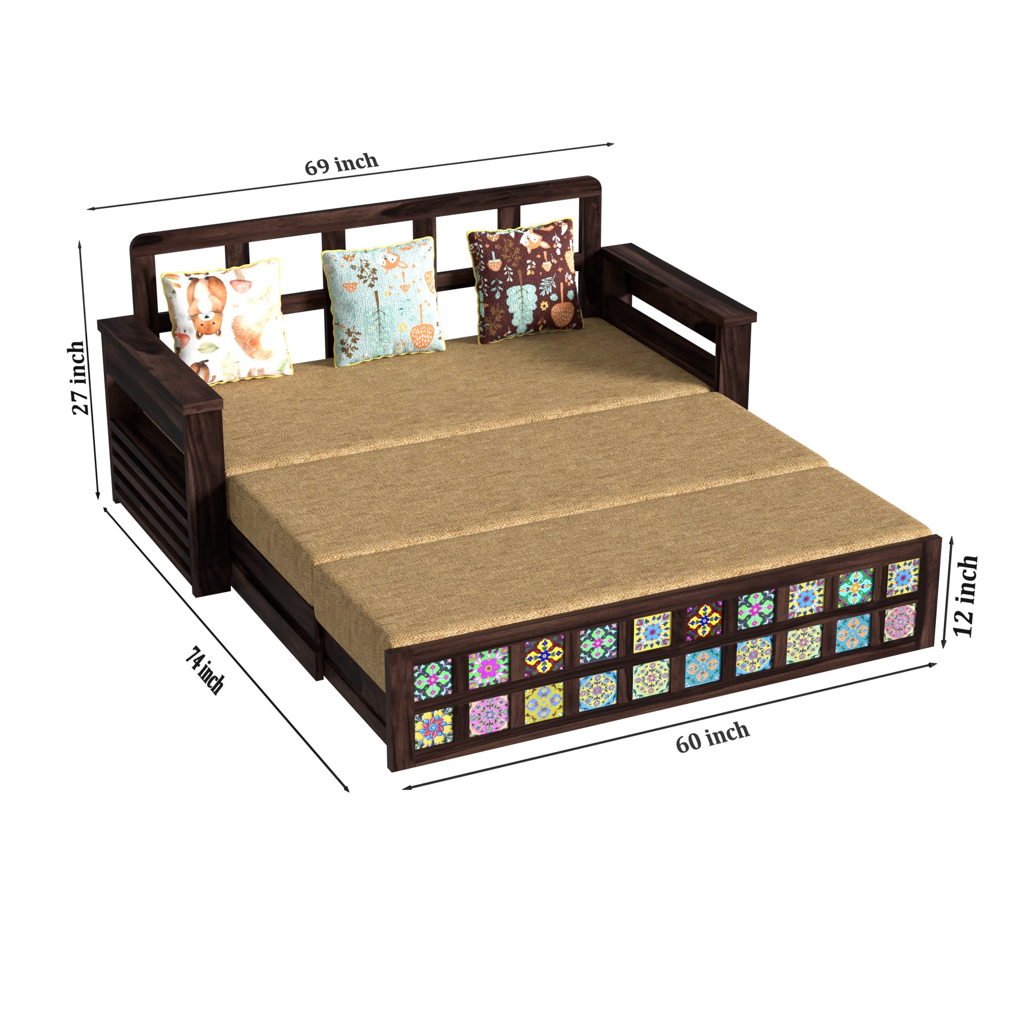 Workis Tile Sofa Cum Bed