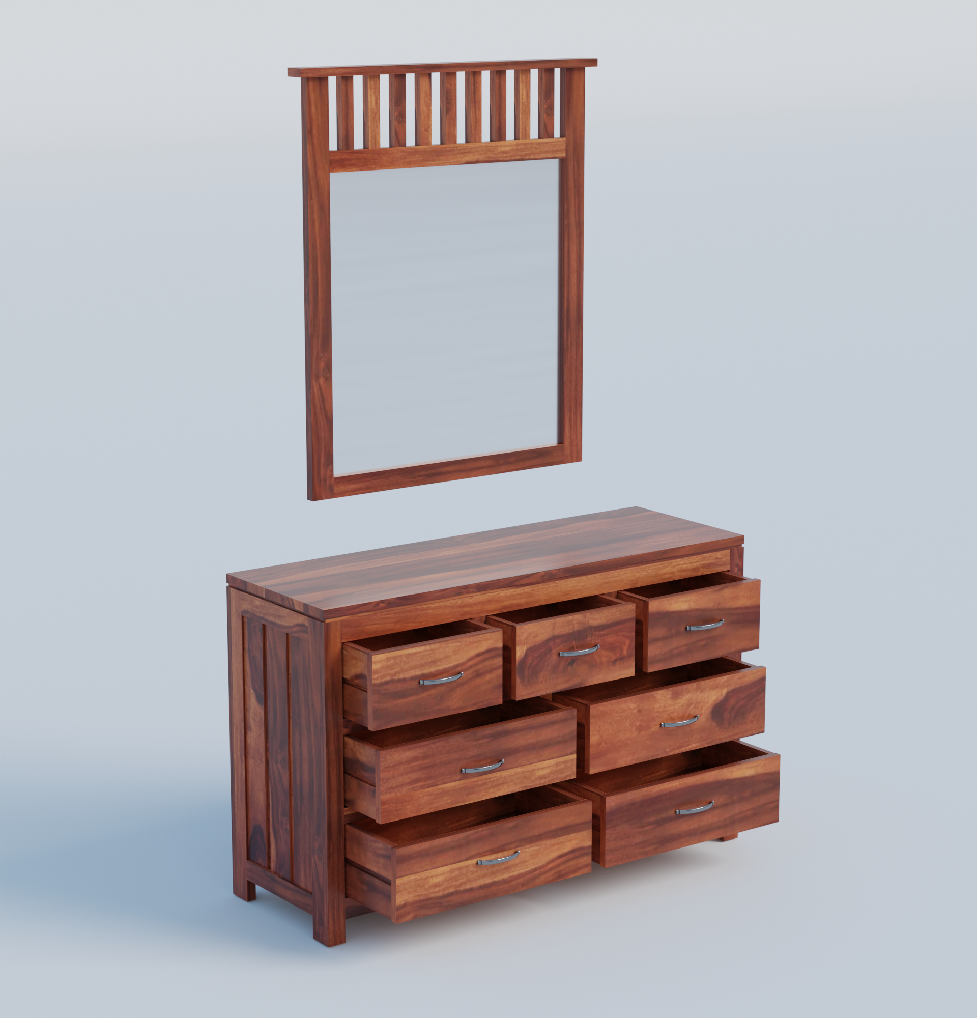 Workora 7 Drawer Dresser with Mirror