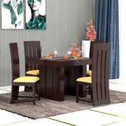 Ergor 4 Seater Dining Table Set | Walnut Finish