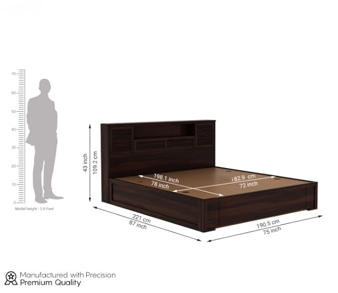 Taskyra King Size Bed with Storage