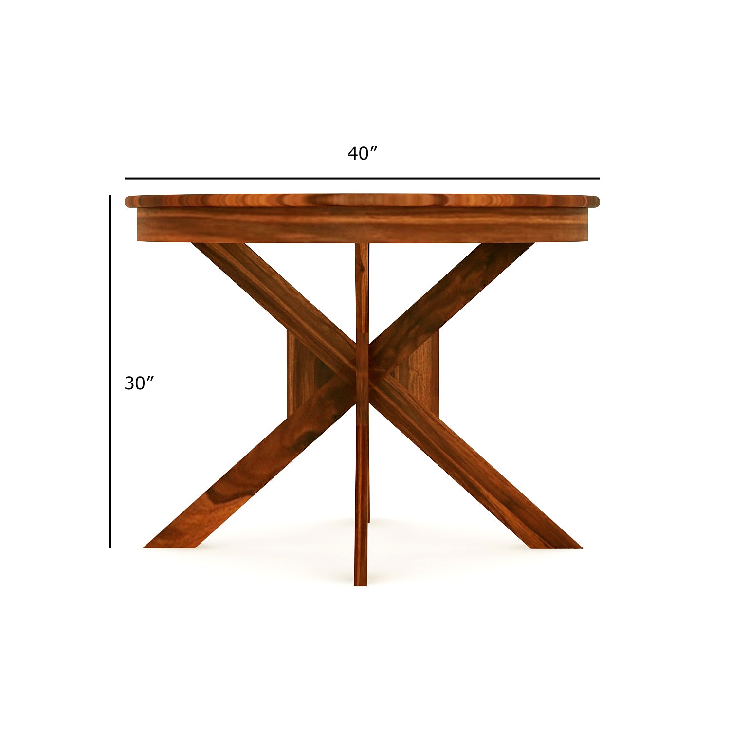 Furnor 4 Seater Dining Table Set | Natural Finish