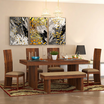 Flexir 6 Seater Dining Table Set | Natural Finish