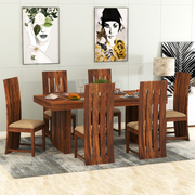 Workir 6 Seater Dining Table Set | Natural Finish
