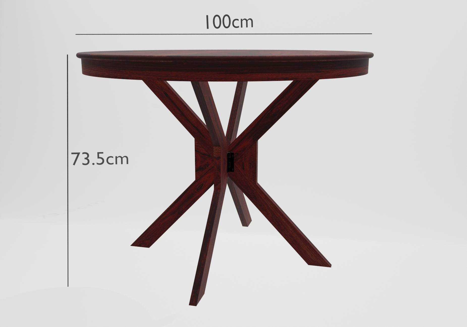 Workax 4 Seater Dining Table Set | Mahogany Finish