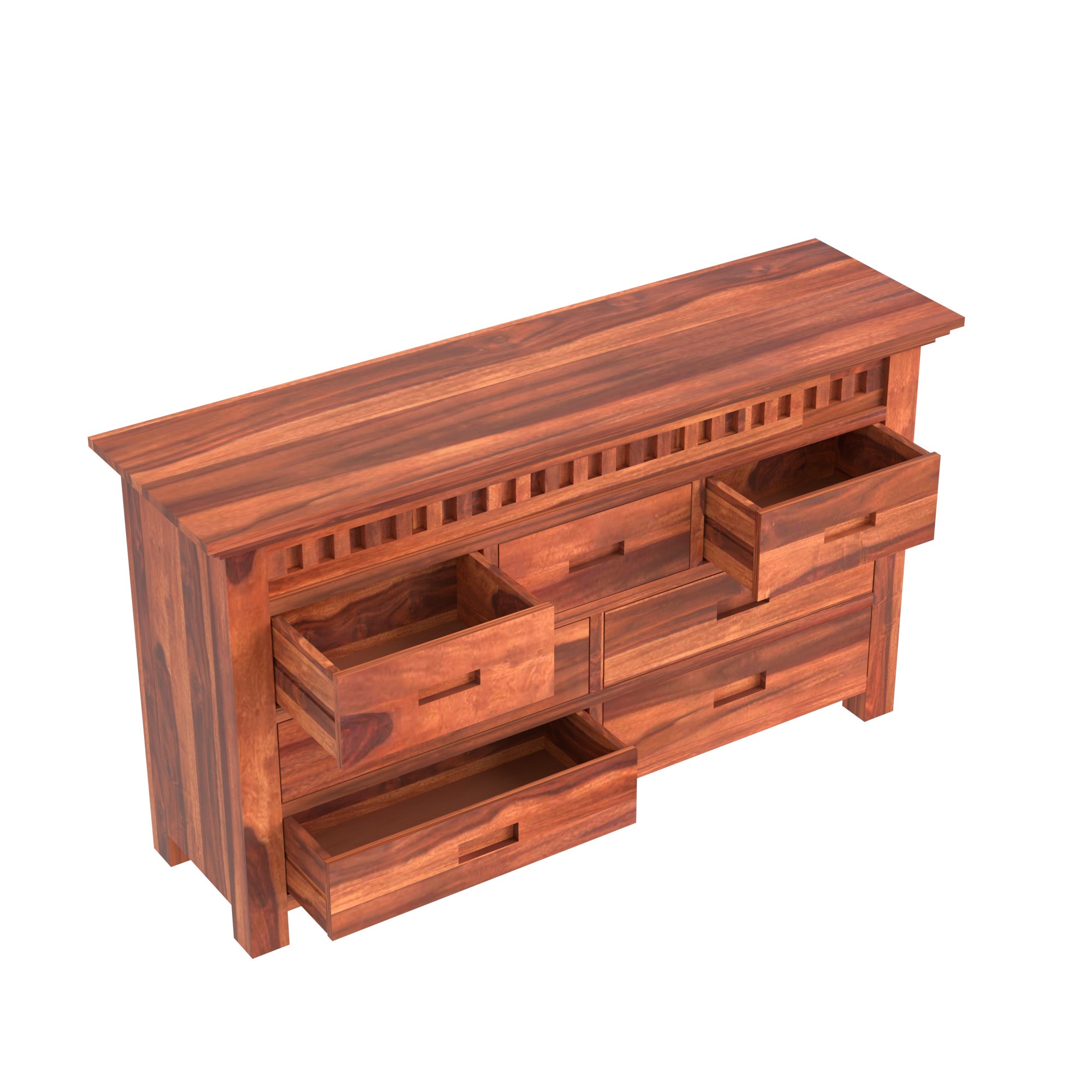 Luxora Kuber Seven Drawer Cabinet – Natural Finish