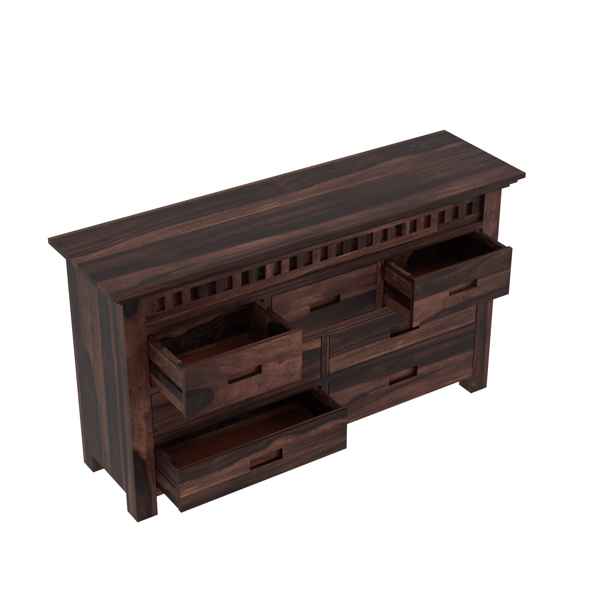 Optima Kuber Seven Drawer Cabinet – Walnut Finish