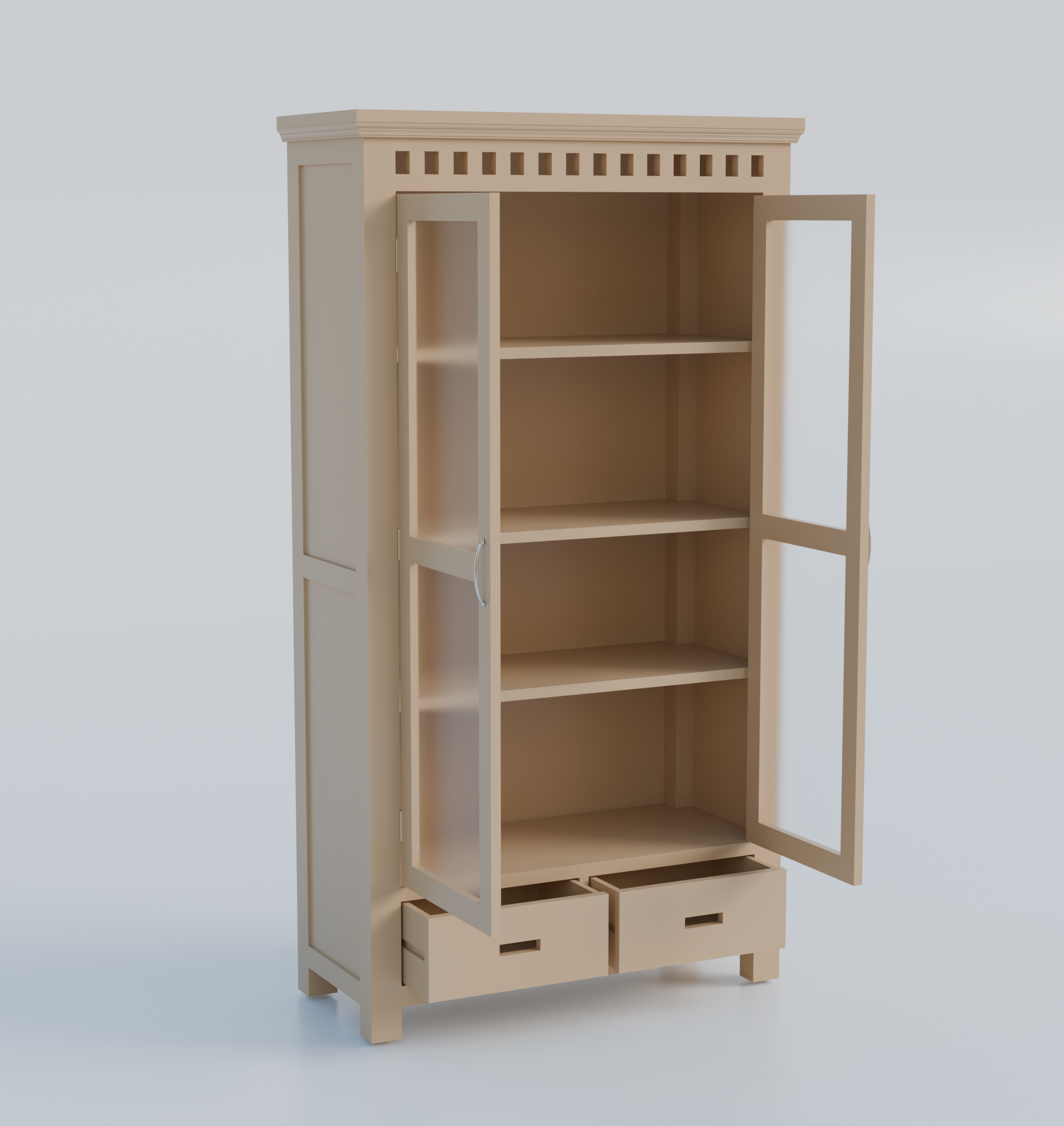 Furnira Wooden Almirah Cabinet