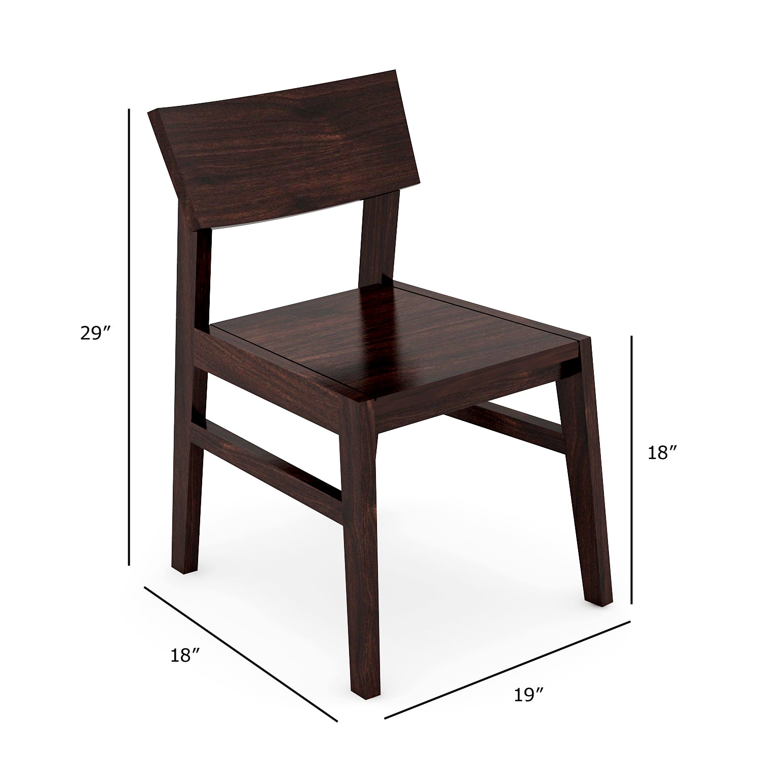 Flexor 4 Seater  Dining Table Set | Walnut Finish