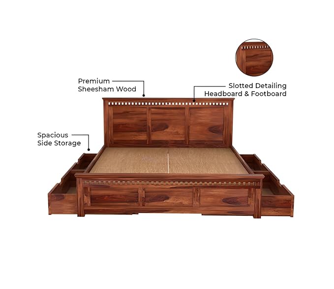 Deskina King Size Bed with Storage
