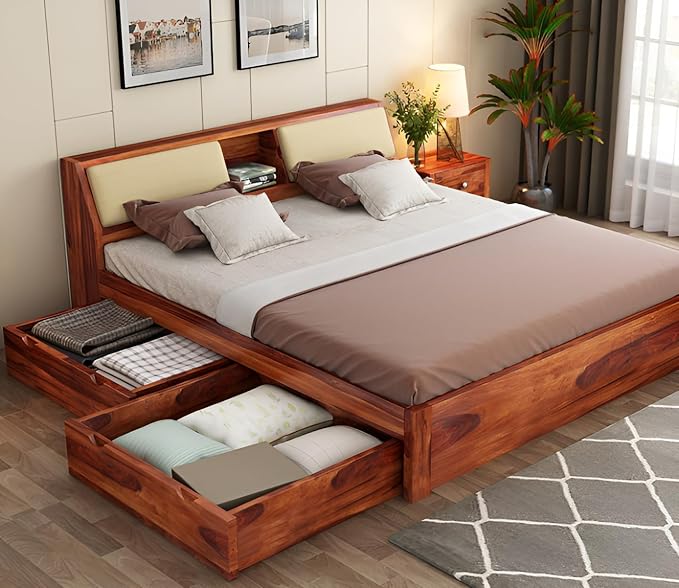 Workino King Size Bed with Storage