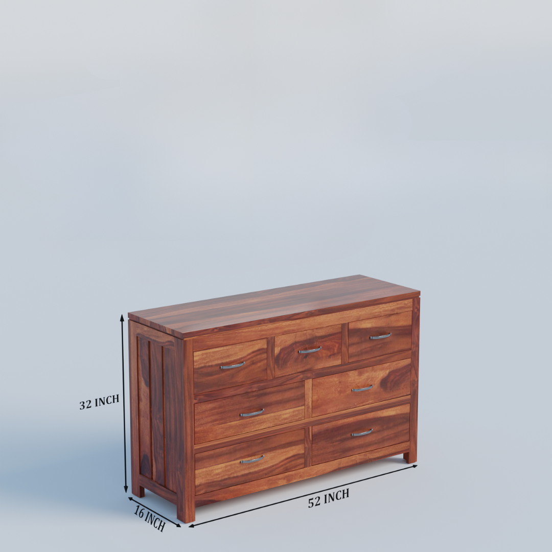 Taskify 7 Drawer Dresser | Natural Finish