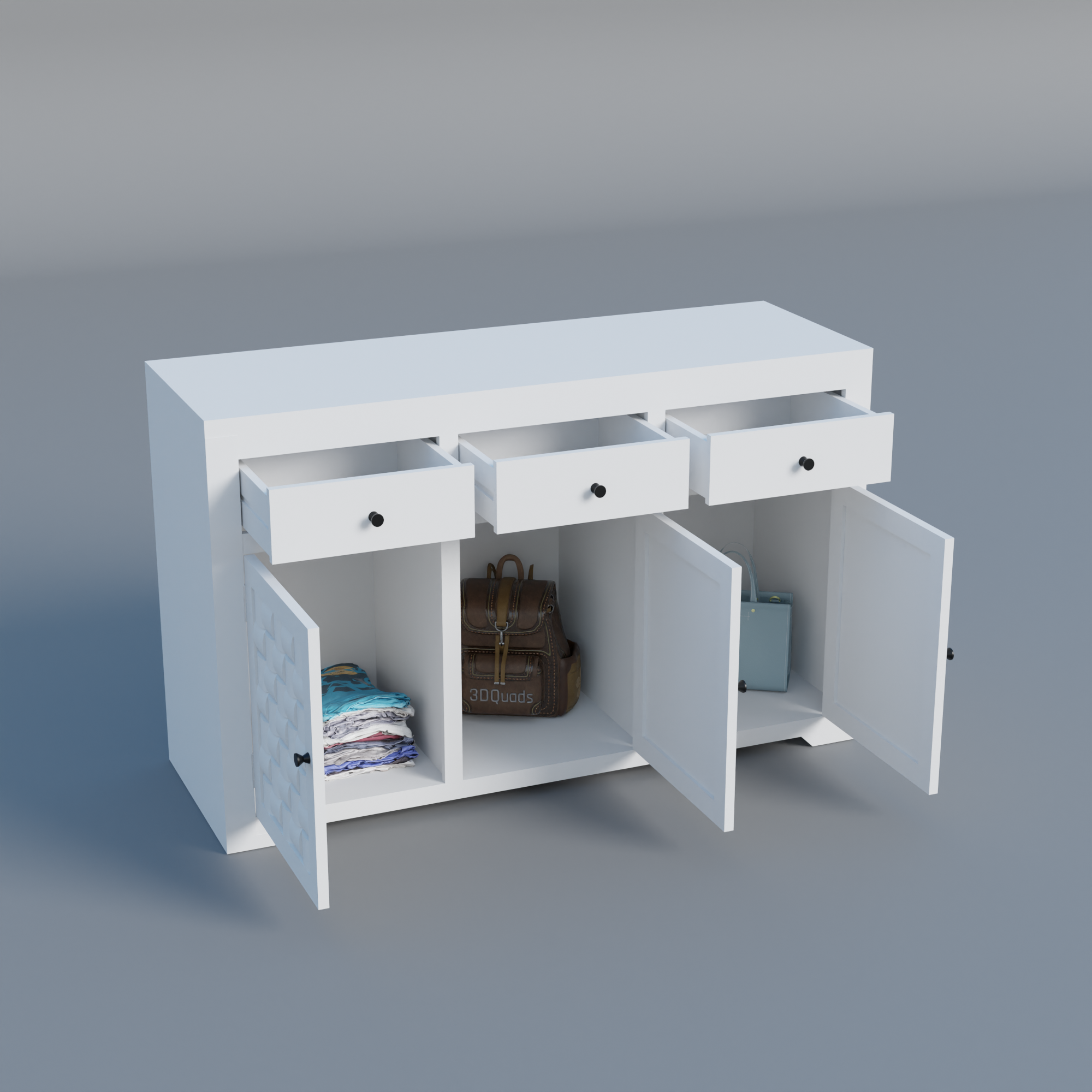 Zenify Niwar Cabinet - White