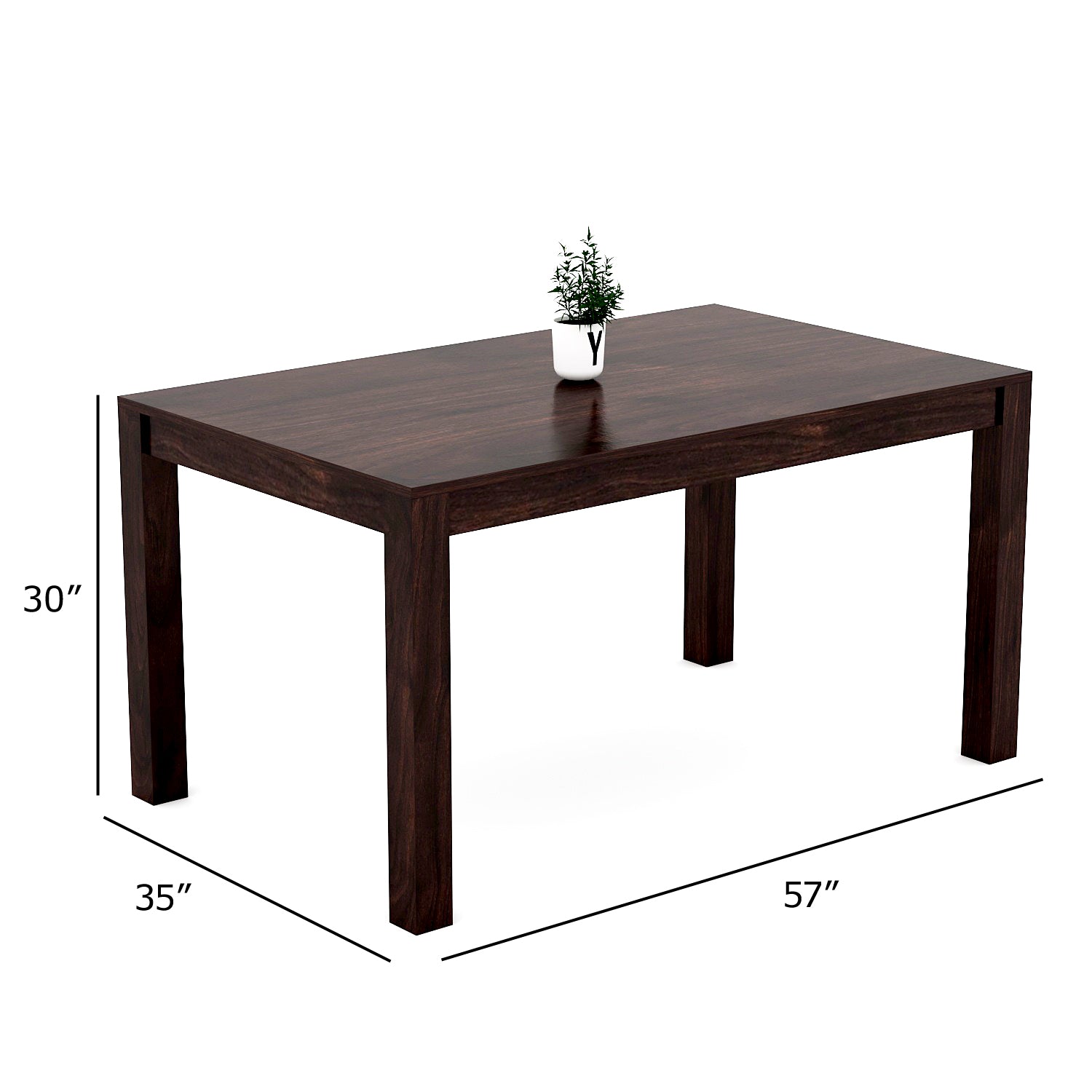 Flexina 6 Seater Dining Table Set | Walnut Finish