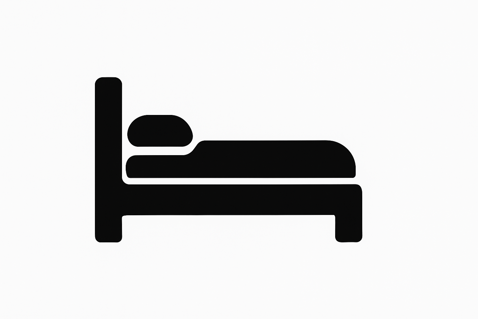 bed icon in black