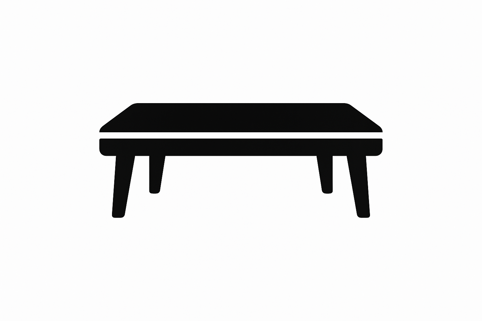 Coffee Table  icon in black