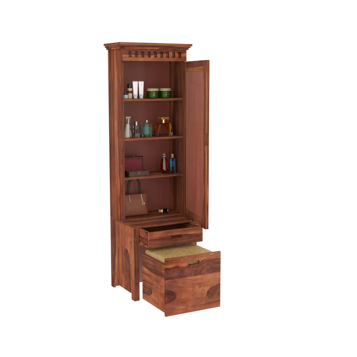 Furnexa Kuber Solid Sheesham Wood Dressing Table - 3 Years Warranty